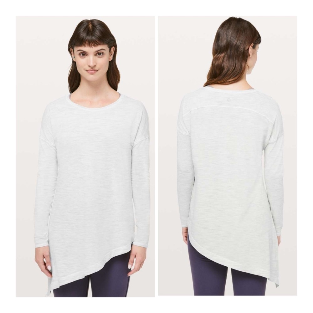 Lululemon To The Point Long Sleeve Cotton Blend Top